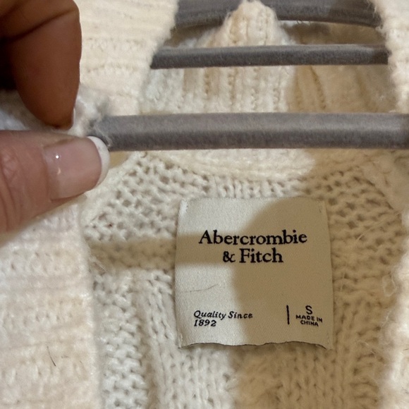 Abercrombie & Fitch Cream Open Front Cardigan - Picture 3 of 7